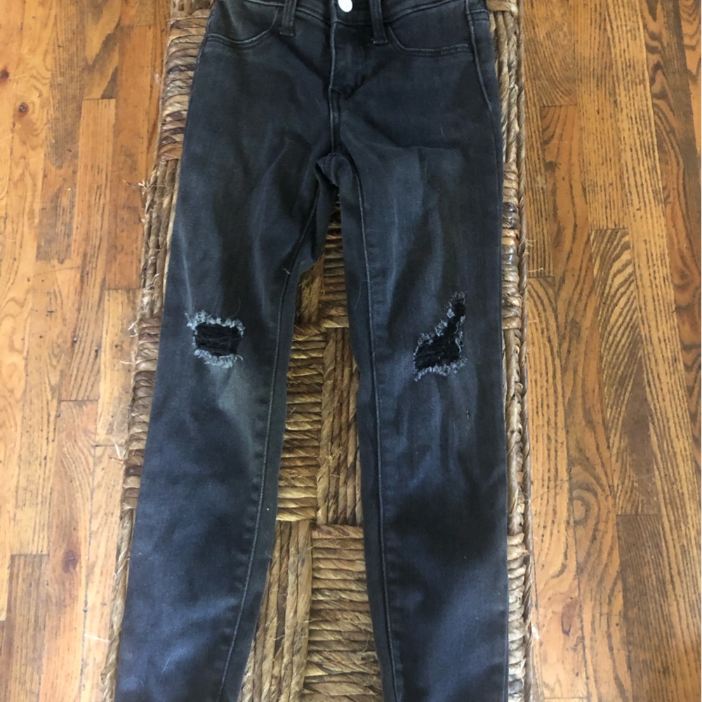 Old Navy, kids Age 7 black denim skinny jeans